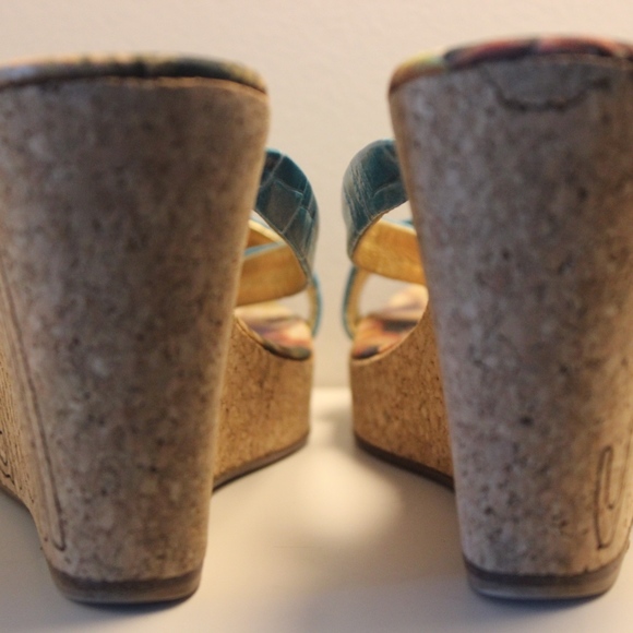 Just Cavalli Cool Platform Wedge Sandals. - Picture 7 of 8